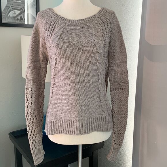AEO long sleeve mixed knit sweater sz medium - Picture 1 of 10